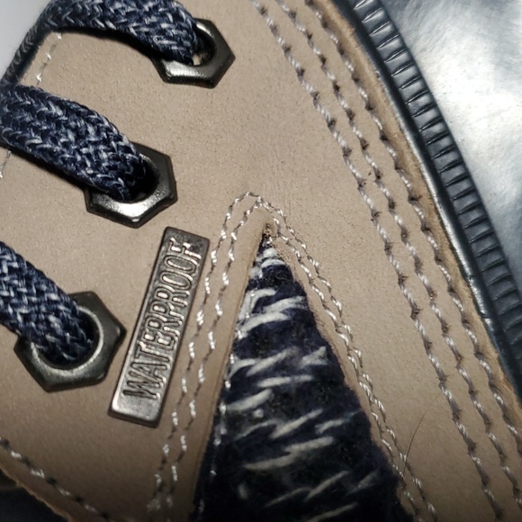 Mens J. H. Bass Leather/Rubber Duck Shoes. Brown/Navy. Sz 8. New W/O Tags - Picture 9 of 11